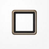 Jung CD581GB Rahmen 1fach, senkrechte und waagerechte Montage, Aluminium eloxiert, CD 500, gold-bronze
