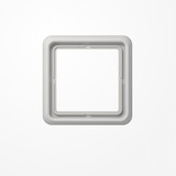Jung CD581LG Rahmen 1fach, senkrechte und waagerechte Montage, Duroplast, CD 500, lichtgrau