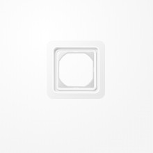 Jung CD681WUWW Rahmen 90x90mm, komplett mit Dichtungsflansch (IP44), Thermoplast, alpinweiß