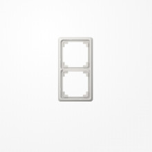 Jung CDP582LG Rahmen 2fach, senkrechte und waagerechte Montage, Duroplast, CD PLUS, lichtgrau
