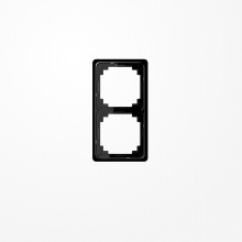 Jung CDP582SW Rahmen 2fach, senkrechte und waagerechte Montage, Duroplast, CD PLUS, schwarz