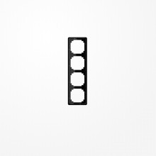 Jung CDP584SW Rahmen 4fach, senkrechte und waagerechte Montage, Duroplast, CD PLUS, schwarz