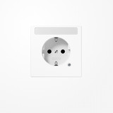 Jung LS1520BFNAKOWW SCHUKO-Steckdose, 16 A 250 V ~, mit Funktionsanzeige, mit Schriftfeld, SAFETY+, Thermoplast, Serie LS, alpinweiß