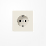 Jung LS1520N SCHUKO-Steckdose, 16 A 250 V ~, ohne Krallen, Duroplast, Serie LS, weiß