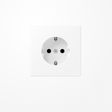 Jung LS1521WWM SCHUKO-Steckdose, 16 A 250 V ~, Schraubklemmen, Duroplast lackiert, Serie LS, schneeweiß matt
