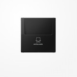 Jung LS590CARDSWM Hotelcard-Schalter (ohne Taster-Einsatz), Hotelcard, Serie LS, graphitschwarz matt