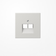 Jung LS969-2UALG Abdeckung für IAE/UAE-Anschlussdosen 2x8-polig, Thermoplast, Serie LS, lichtgrau