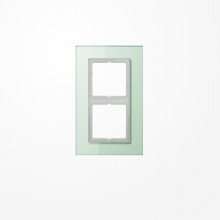 Jung LSP982GLAS Glasrahmen 2fach, senkrechte und waagerechte Montage, Glas, LS PLUS, mattweiß