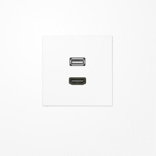 Jung MALS1163WW HDMI, USB2Punkt0, MultimediaAnschlussystem HDMI / USB 2.0, Serie LS, alpinweiß