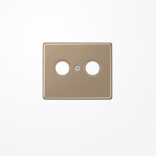 Jung SL561TVGB Abdeckung für Antennendosen 1fach, Aluminium lackiert, Serie SL, gold-bronze