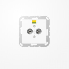 Jung SPA565-2WW Potentialausgleich-Steckdose, Duroplast antimikrobiell, Serie AS, alpinweiß