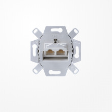 Jung UAE8-8UPOK6 Datendose Cat. 6 / Cat. 6A iso für 2 Terminals (getrennt)