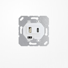 Jung USB15CAWW USB-Ladegerät, 1xTyp A + 1xTyp C, alpinweiß