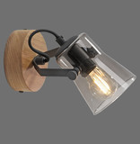 JUST LIGHT GERDA LANGSTRÖM Wand- und Deckenleuchte E14 max. 10W Holz-natur 11447-79