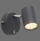 JUST LIGHT TARIK Wandleuchte GU10 Warmweiss max.4,5W anthrazit 11941-13