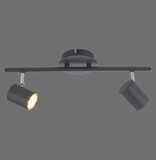 JUST LIGHT TARIK Deckenleuchte GU10 Warmweiss max.10W 2-fach anthrazit 11942-13