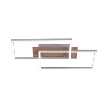JUST LIGHT IVEN LED Deckenleuchte Steuerbare Lichtfarbe 15W 2-fach Braun/Weiß 14018-78