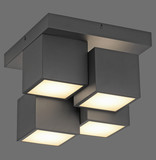 JUST LIGHT TETRIS LED Deckenleuchte Warmweiss 17W schwarz 14114-18