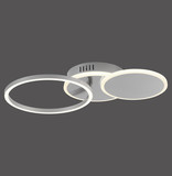 JUST LIGHT SEVENT LED Deckenleuchte Warmweiss 25,5W stahl 14116-55