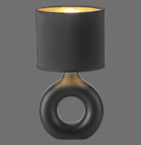 JUST LIGHT CARARA Tischleuchte E27 max. 25W schwarz 14193-18