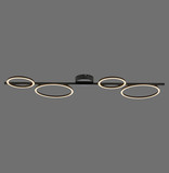 JUST LIGHT MINI RITUS LED Deckenleuchte Warmweiss Dimmbar 36W schwarz 14211-18