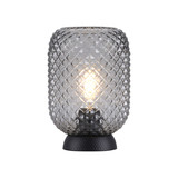 JUST LIGHT REISHI Tischleuchte E27 max.40W Schwarz/Transparent 14906-18