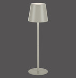 JUST LIGHT EURIA LED AKKU-Tischleuchte Warmweiss Dimmbar 2,5W greige IP54 19250-40