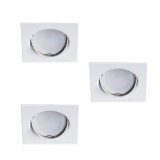 Kanlux Einbauleuchten-Set inklusive Lampe TRIBIS II 3er-Pack LED GU10 Weiß 3x 23849