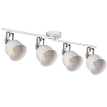 Kanlux Wand-Deckenleuchte DERATO E14 Weiß/Silberfarben 4x 35647