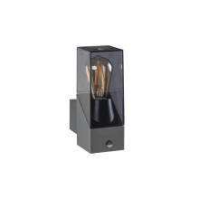 Kanlux Außenleuchte, Outdoorlampe LAVEN E27 Graphit IP44 Bewegungssensor 36547