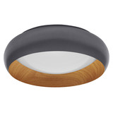 OSRAM LED Deckenleuchte Orbis Livia 300MM 16W 830 Click DIM Gray and Wood Decor Dimmbar Warm weiß 4099854448188