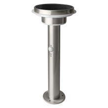 OSRAM LED Aussenleuchte ENDURA STYLE SOLAR DOUBLE CIRCLE 40cm Post Sensor Double Circle 6W Stainless Steel Dimmbar Warm weiß 4099854455469