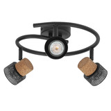 OSRAM LED Deckenleuchte DECOR SPOT CORK BLACK Spiral 3x3.4W 927 DIM Dimmbar Warm weiß 4099854470653