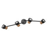 OSRAM LED Deckenleuchte DECOR SPOT CORK BLACK 4x3.4W 927 DIM Dimmbar Warm weiß 4099854470691