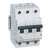 Legrand RX3 Leitungsschutzschalter, Schutzschalter, B-Charakteristik, 16A, 3-polig, 6000A, 400VAC, 3TE, 4 Stück, 419169