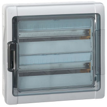 Legrand Plexo Feuchtraumverteiler, Sicherungskasten, Aufputz, IP65 - IK09, 2-reihig, 36 Module, Innen- und Außenbereich, 432 x 448 x 161mm, 601986