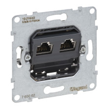 Legrand SEANO Datendose 2xRJ45, Einsatz, Kat. 6A, STP, geschirmt, 765062