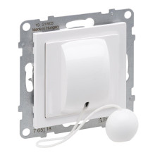 Legrand SEANO Zugtaster mit Wechselkontakt 6A, Zugschnur nachrüstbar (Artikelnummer: 089805 - nicht im Lieferumfang enthalten), Ultraweiß, 765118