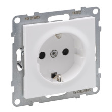 Legrand SEANO Schutzkontakt-Steckdose mit erhöhtem Berührungsschutz, Anschlussdose, Steckklemmen, 16A, 250V, Ultraweiß, 765120