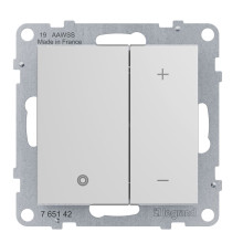 Legrand SEANO Elektronisches Potentiometer 1-10 V, Anschluss mit Schraubklemmen: L, N + 2 Steuerausgänge (+, -), Ultraweiß, 765142