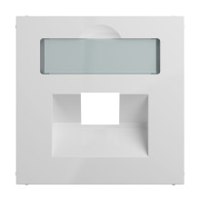 Legrand SEANO Abdeckung 1x RJ45 für Datendosen von Metz, Telegärtner und Rutenbeck, inkl. Beschriftungsfeld, Ultraweiß, 765158