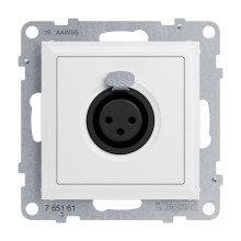 Legrand SEANO XLR-Dose 3-polig weiblich, Einsatz inklusive Abdeckung, Schraubklemmen: 0,5mm2, Ultraweiß, 765161