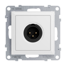 Legrand SEANO XLR-Dose 3-polig männlich, Einsatz inklusive Abdeckung, Schraubklemmen: 0,5mm2, Ultraweiß, 765162