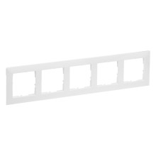 Legrand SEANO 5-fach Rahmen, 87x372mm, Ultraweiß, 765175