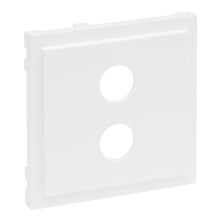 Legrand SEANO Abdeckung für Lautsprecher-Anschlussdose 1-fach, 4mm-Buchsen, Ultraweiß, 765178
