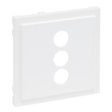 Legrand SEANO Abdeckung für 3-fach RCA (Cinch)-Anschlussdose, 3 separate Cinch-Anschlüsse, Ultraweiß, 765186