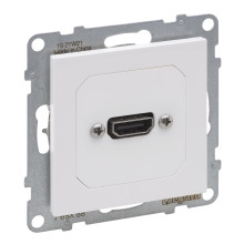 Legrand SEANO HDMI 1.3 Anschlusseinheit vorverdrahtet, Einsatz inklusive Abdeckung, Kabel 15cm, Ultraweiß, 765188