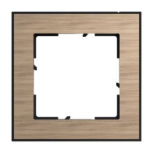 Legrand Seano+ 1-fach Rahmen mit Echtmaterialoberfläche, nachhaltige Produktion und Verpackung, Holz Eiche-Natur, 765291