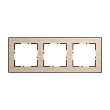 Legrand Seano+ 3-fach Rahmen mit Echtmaterialoberfläche, nachhaltige Produktion und Verpackung, Holz Eiche-Natur, 765293
