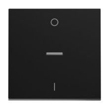 Legrand SEANO Wippe für 2-poligen Ausschalter mit Beleuchtungsfenster inkl. Symbol O/I (Aus/Ein), Schalterabdeckung, Wippenplatte, Schwarz, 765310